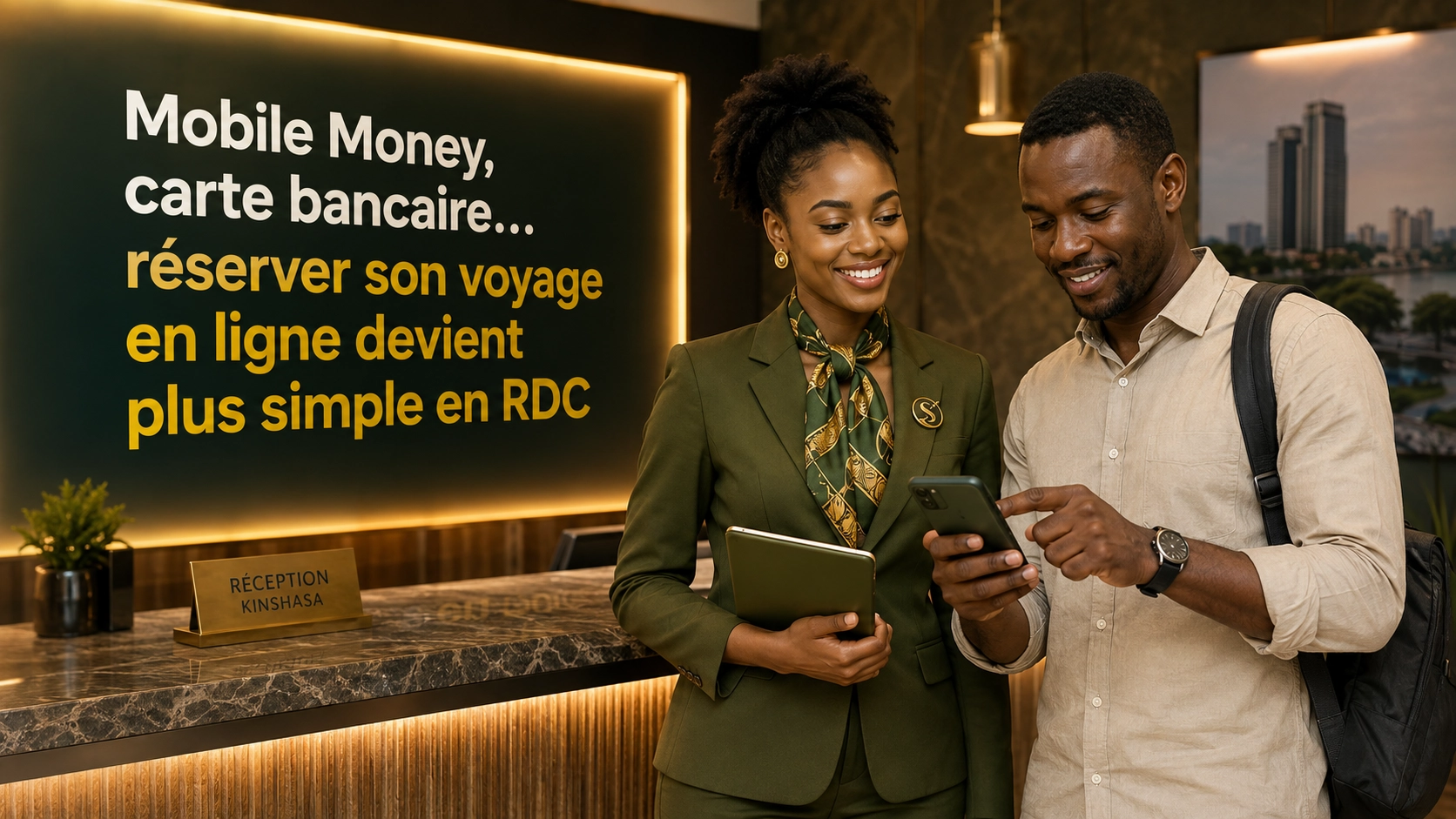 Mobile Money, carte bancaire… réserver son voyage en ligne devient plus simple en RDC